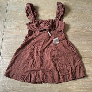 Free People NWOT brown mini dress size XS